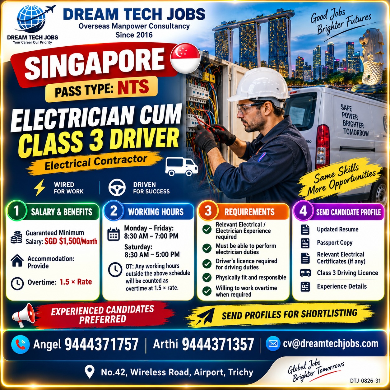 Electrician cum Class 3 Driver