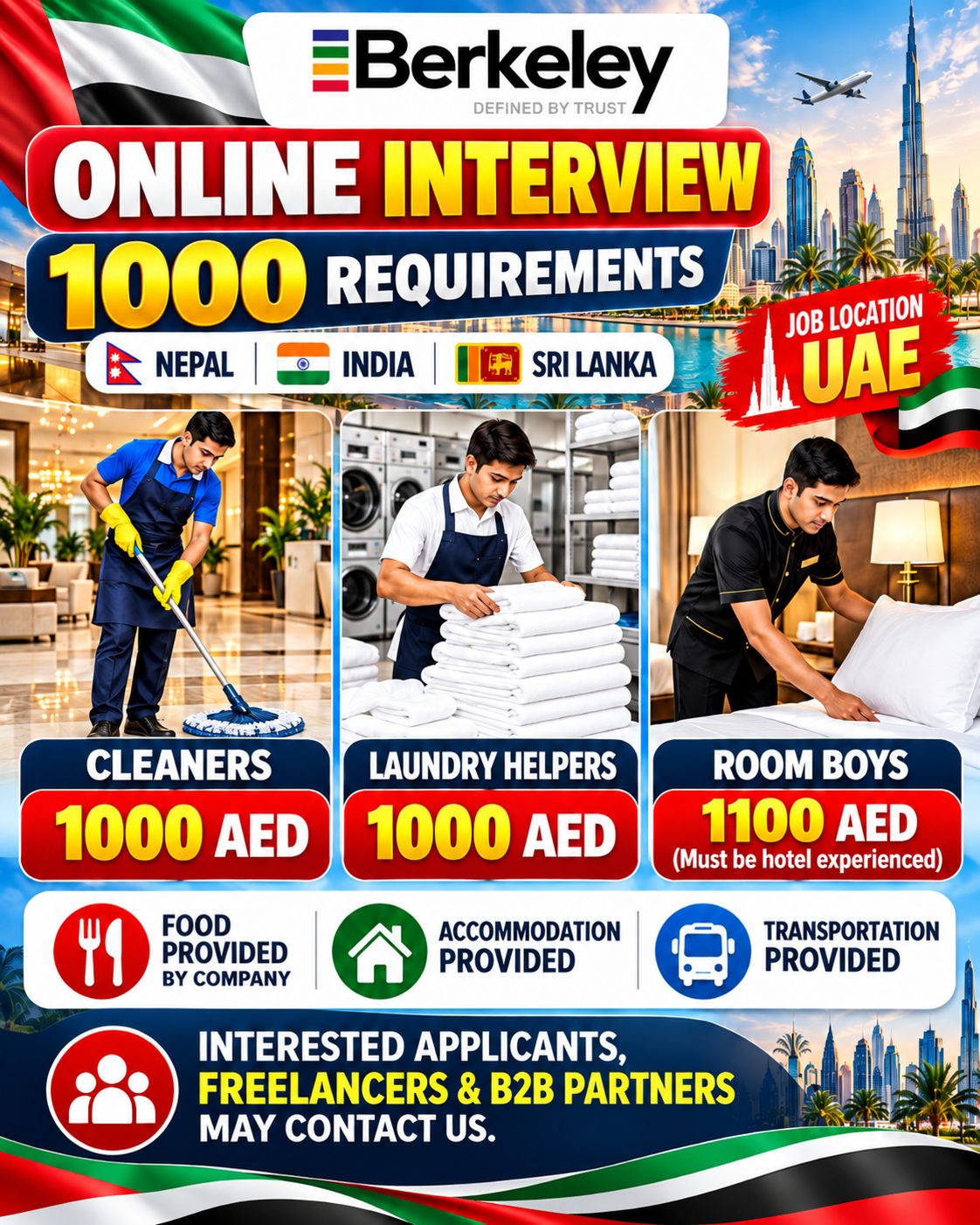 Berkeley - Hotel Staff Recruitment — ATS MANPOWER, UAE, UAE