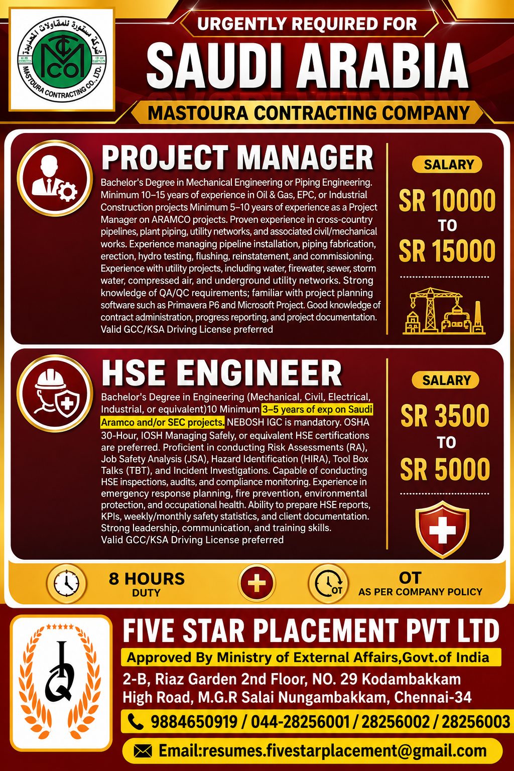 MASTOURA CONTRACTING COMPANY - KSA