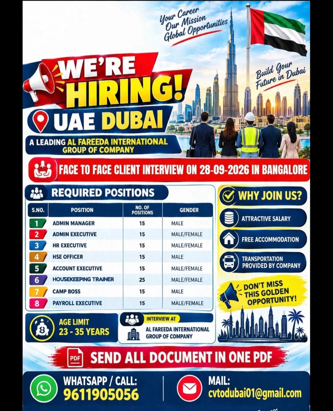 Multiple Positions - UAE Dubai
