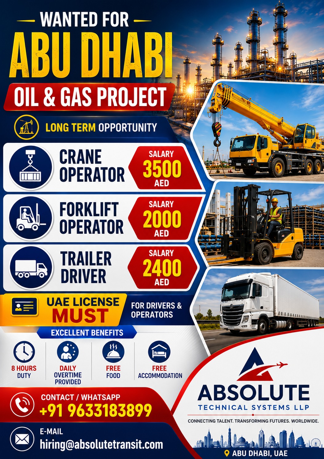 Abu Dhabi Oil & Gas Project - Operators & Drivers
