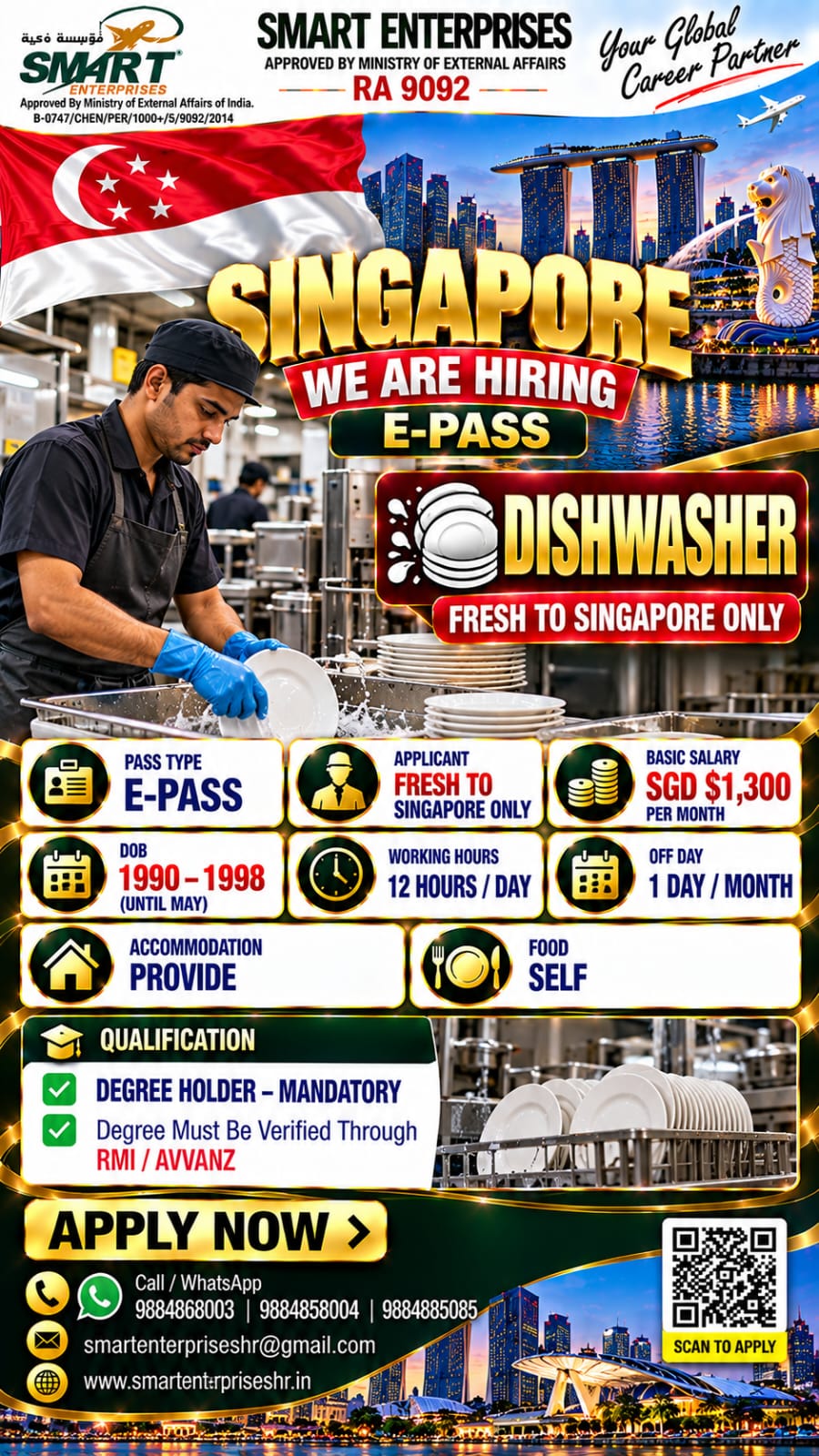 DISHWASHER SINGAPORE