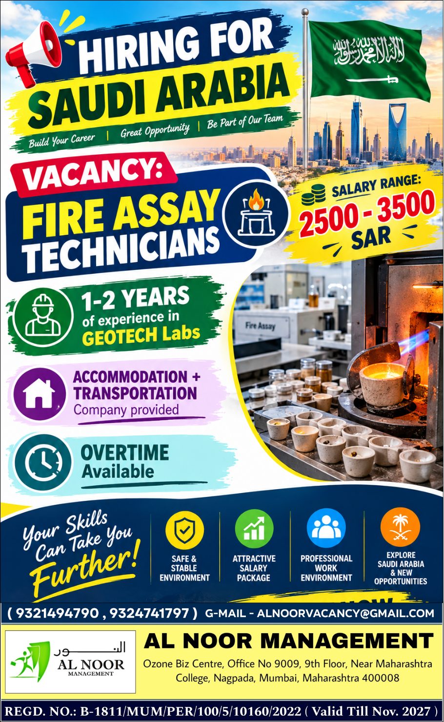 URGENT HIRING FOR SAUDI ARABIA