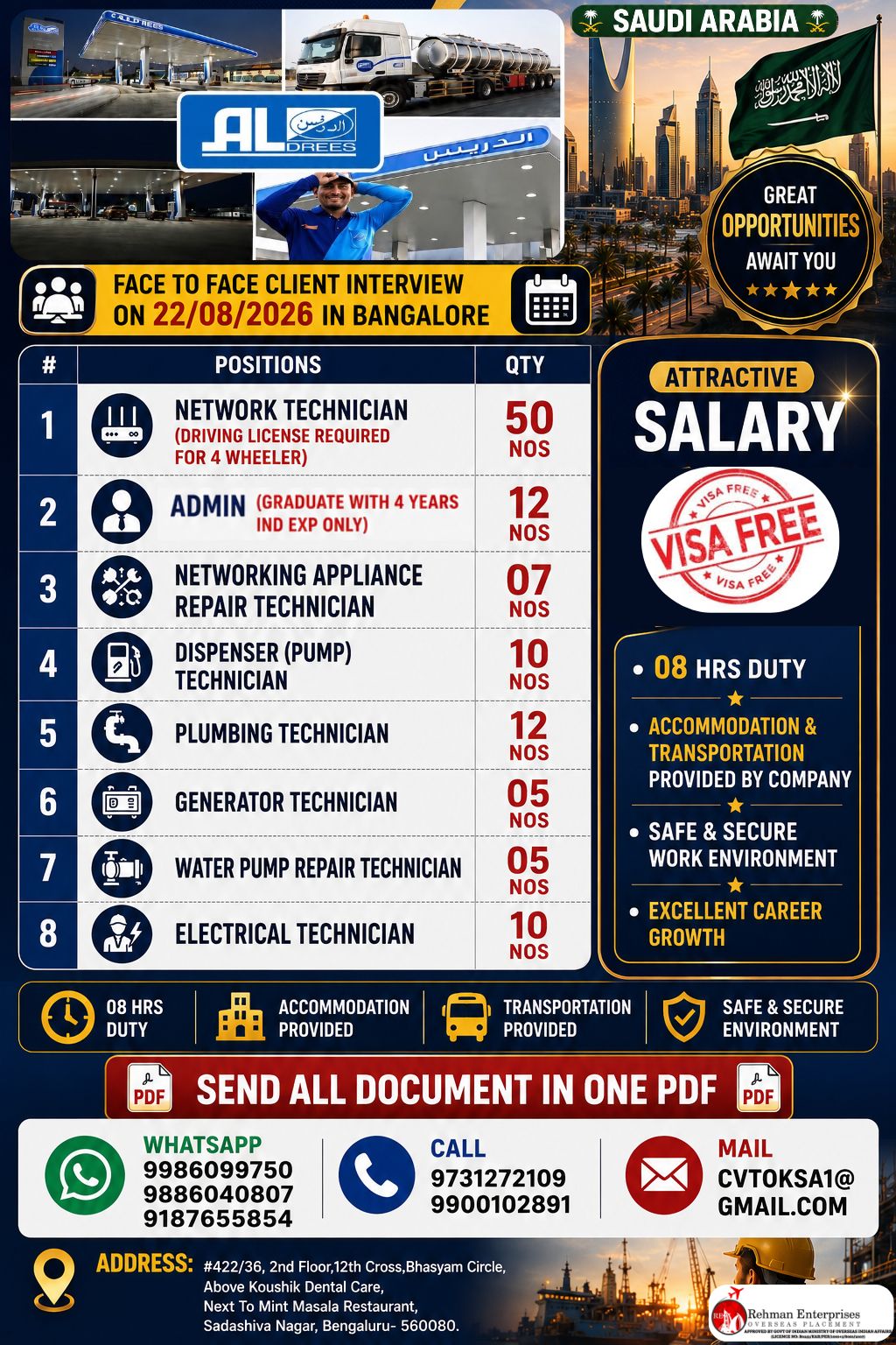 Multiple Technical Positions - Saudi Arabia