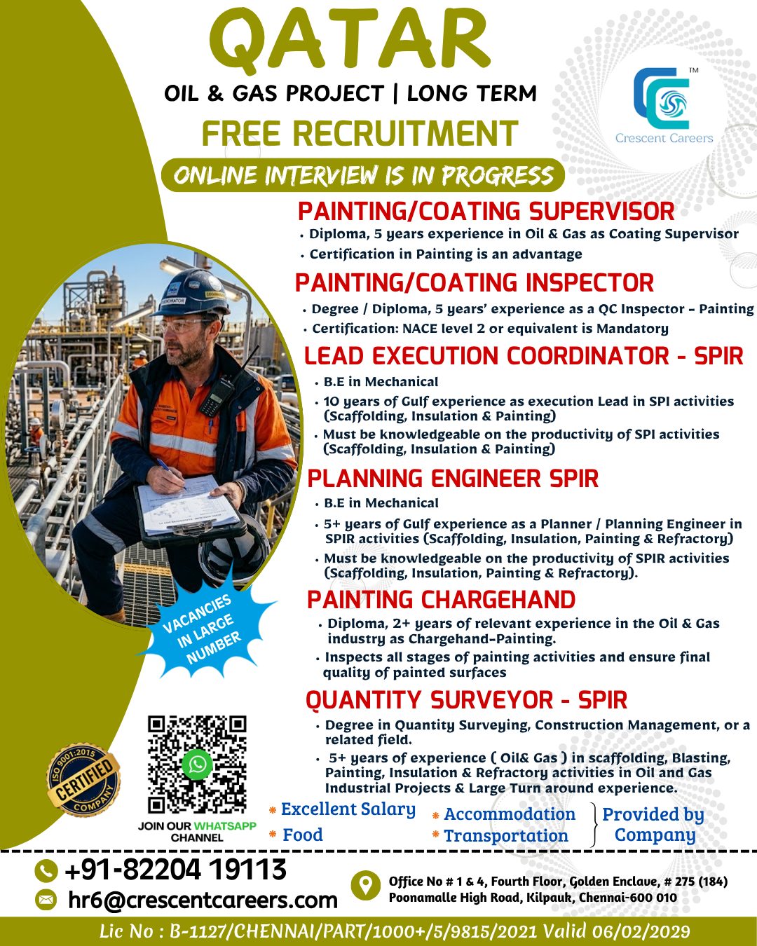 Qatar Oil & Gas Project - Long Term — Crescent Careers, Qatar, Qatar