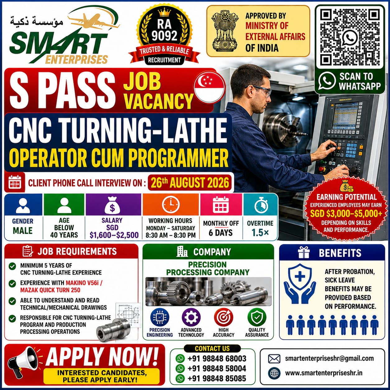 CNC TURNING LATHE OPERATOR CUM  PROGRAMMER