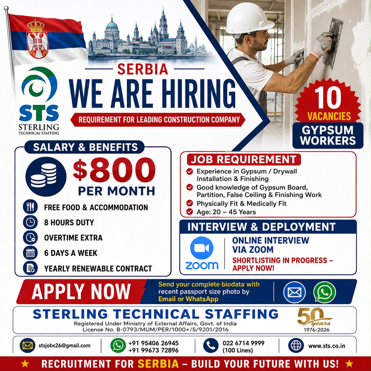 SERBIA — Sterling Technical Staffing, Mumbai, SERBIA, SERBIA