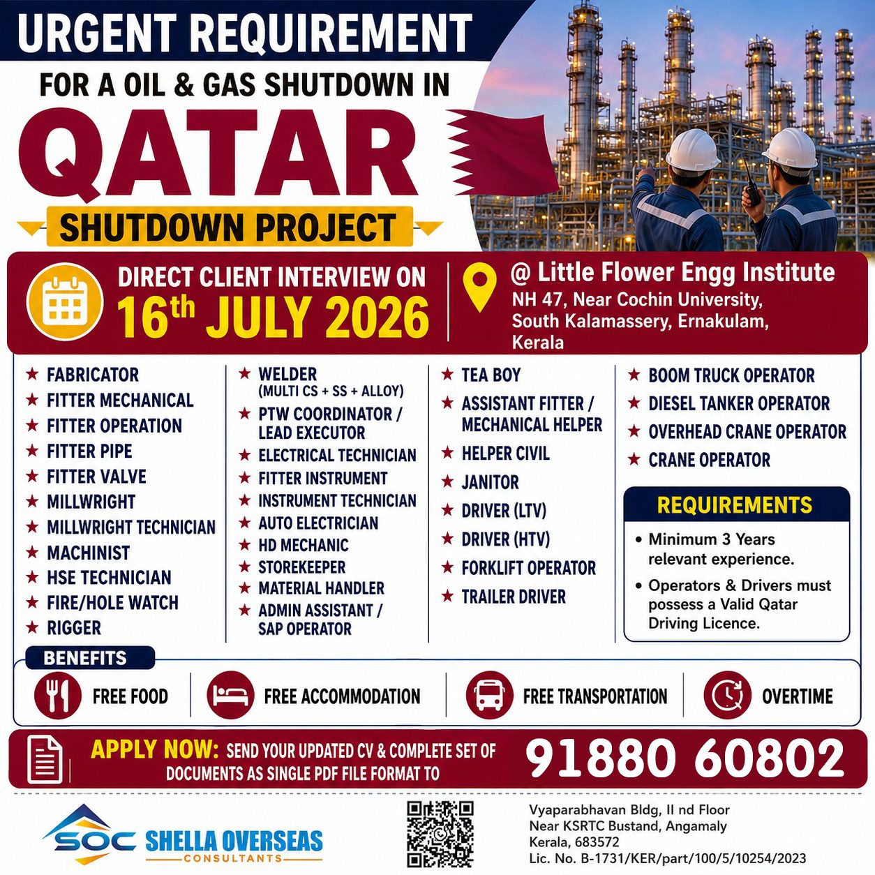 Shutdown Qatar — Shella Overseas Consultancy, Qatar