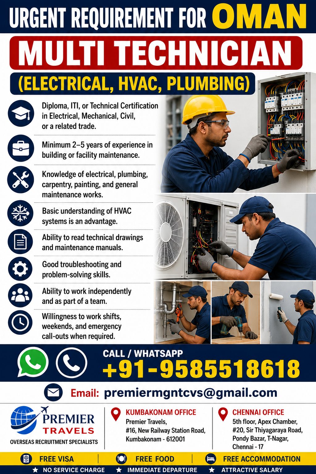MULTI TECHNICIAN — Premier Travels, OMAN, OMAN
