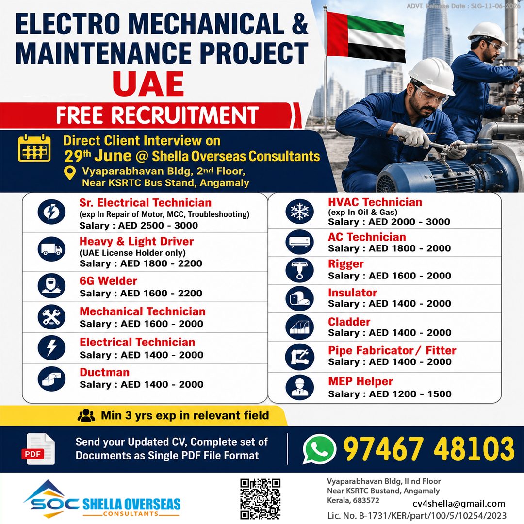 Electro Mechanical UAE — Shella Overseas Consultancy, UAE, UAE