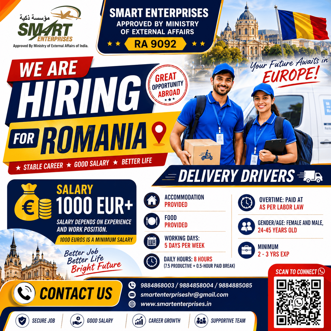 Delivery Drivers — smartenterpriseshr@gmail.com, Romania, Romania