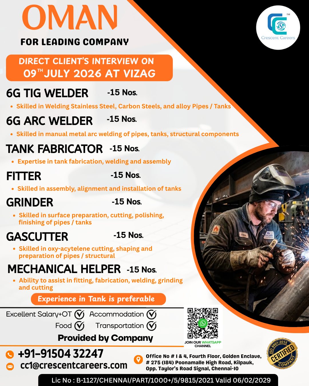 Multiple Positions for Leading Company in Oman — Crescent Careers, Oman