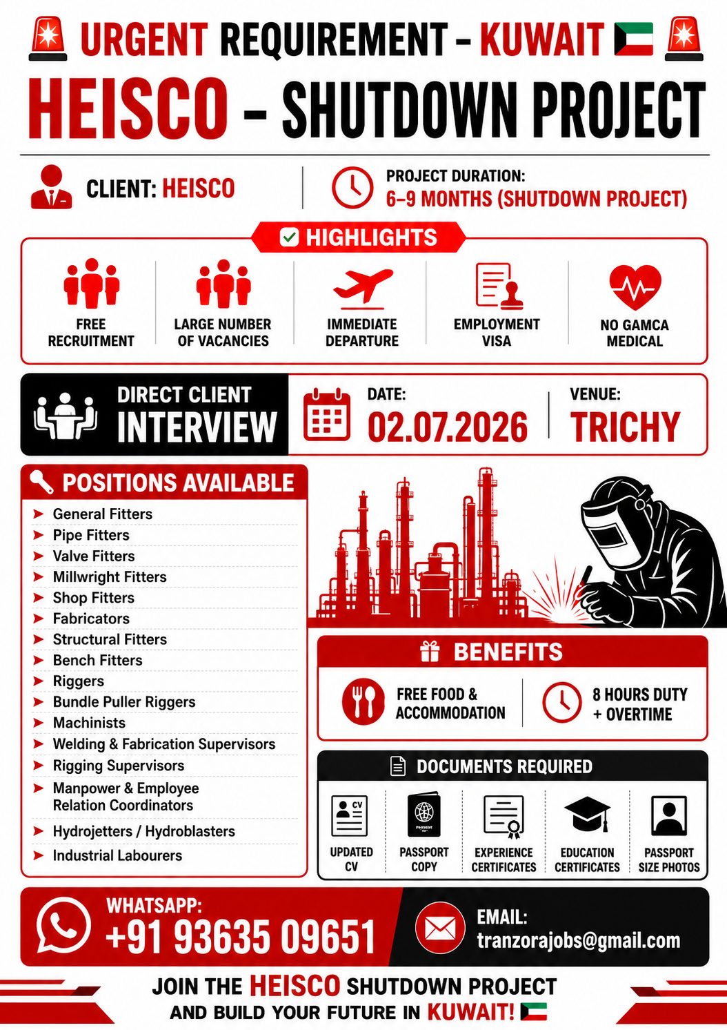 HEISCO – Shutdown Project - KUWAIT — selvakumar, KUWAIT, KUWAIT