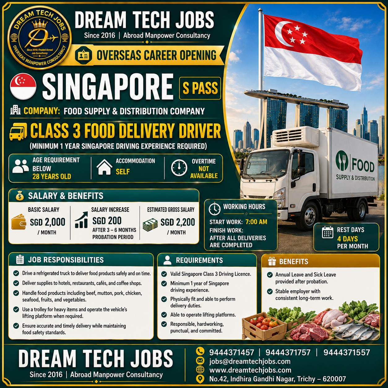 Class 3 Food Delivery Driver