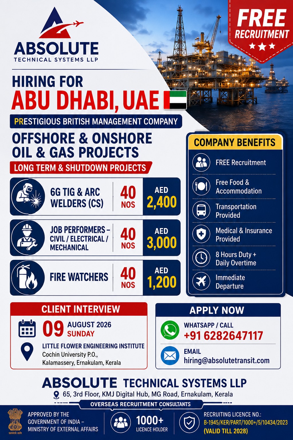 Free Recruitment for Abu Dhabi