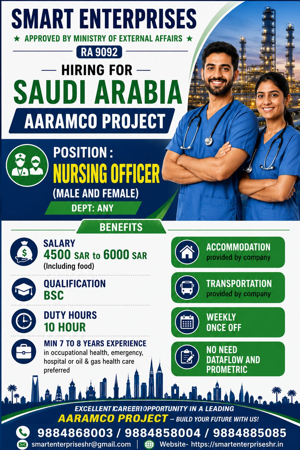 NURSING OFFICER (MALE AND FEMALE)