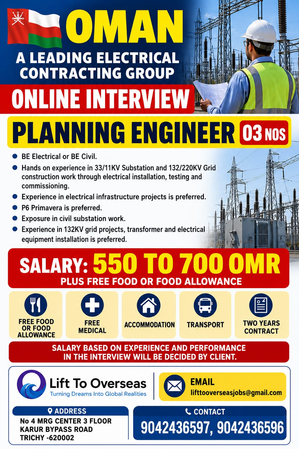 PLANNING ENGINEER — Lift To Overseas, OMAN