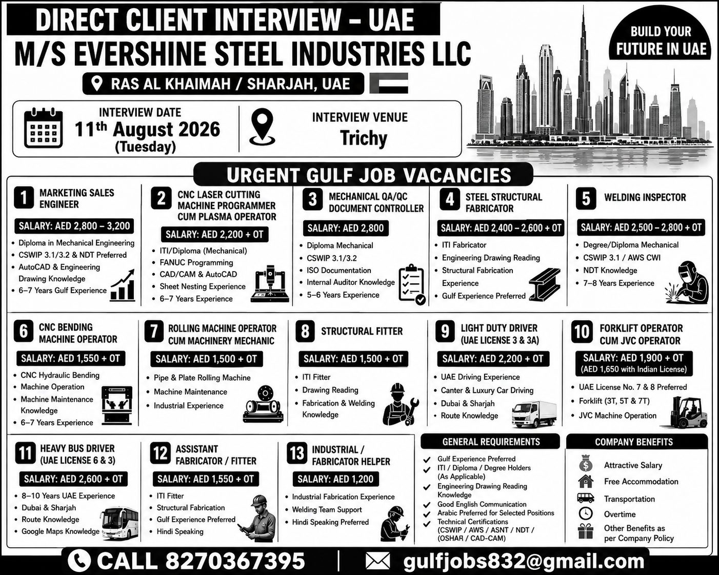 Direct Client Interview - UAE M/S Evershine Steel Industries LLC