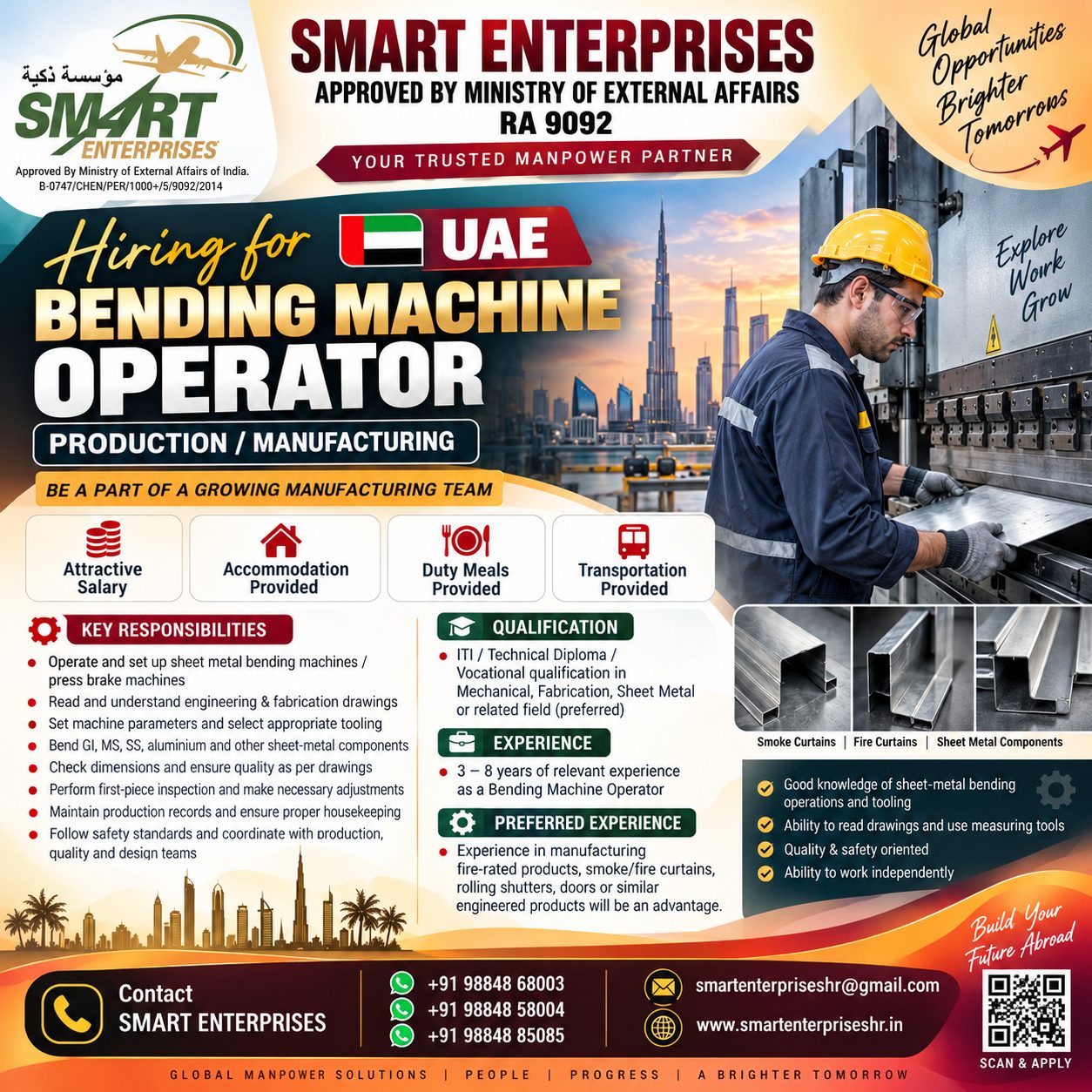 BENDING MACHINE OPERATOR