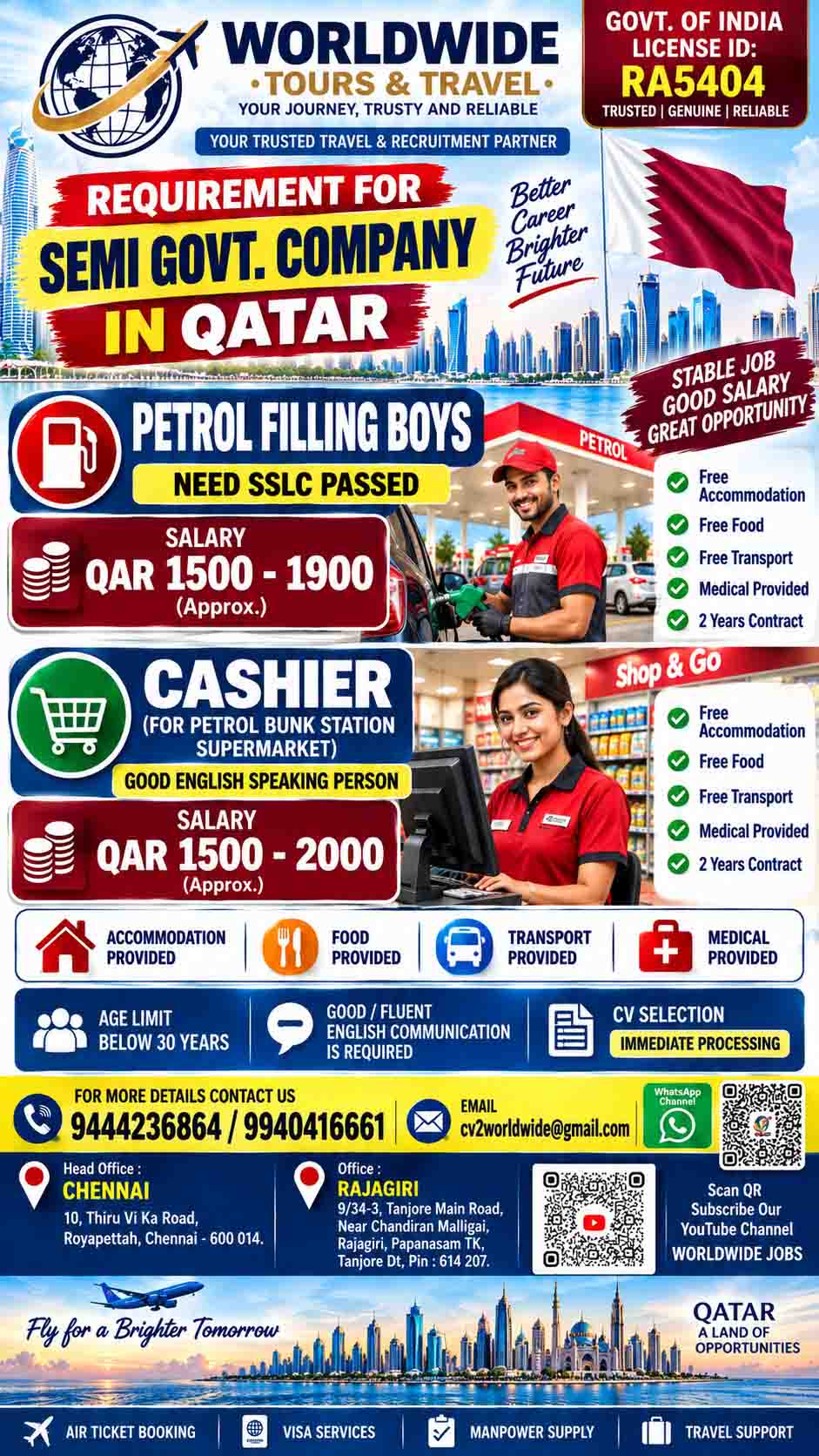 Recruitment for Semi Govt. Company in Qatar