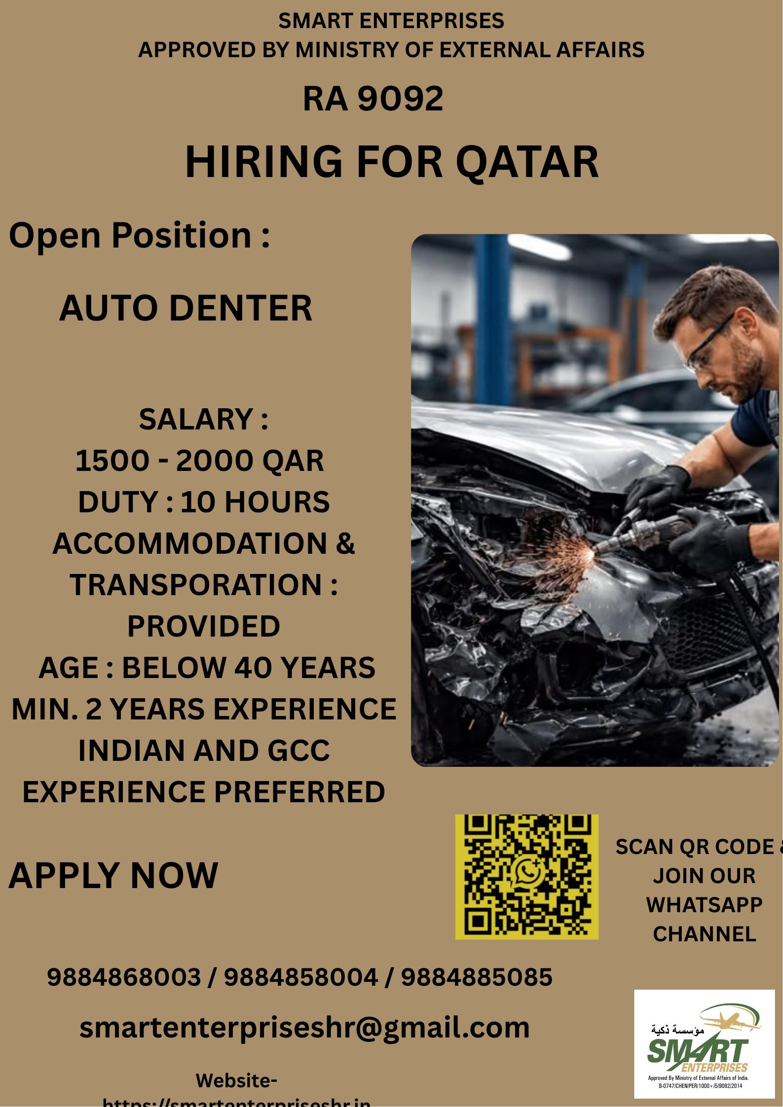 AUTO DENTER — smartenterpriseshr@gmail.com, QATAR, QATAR