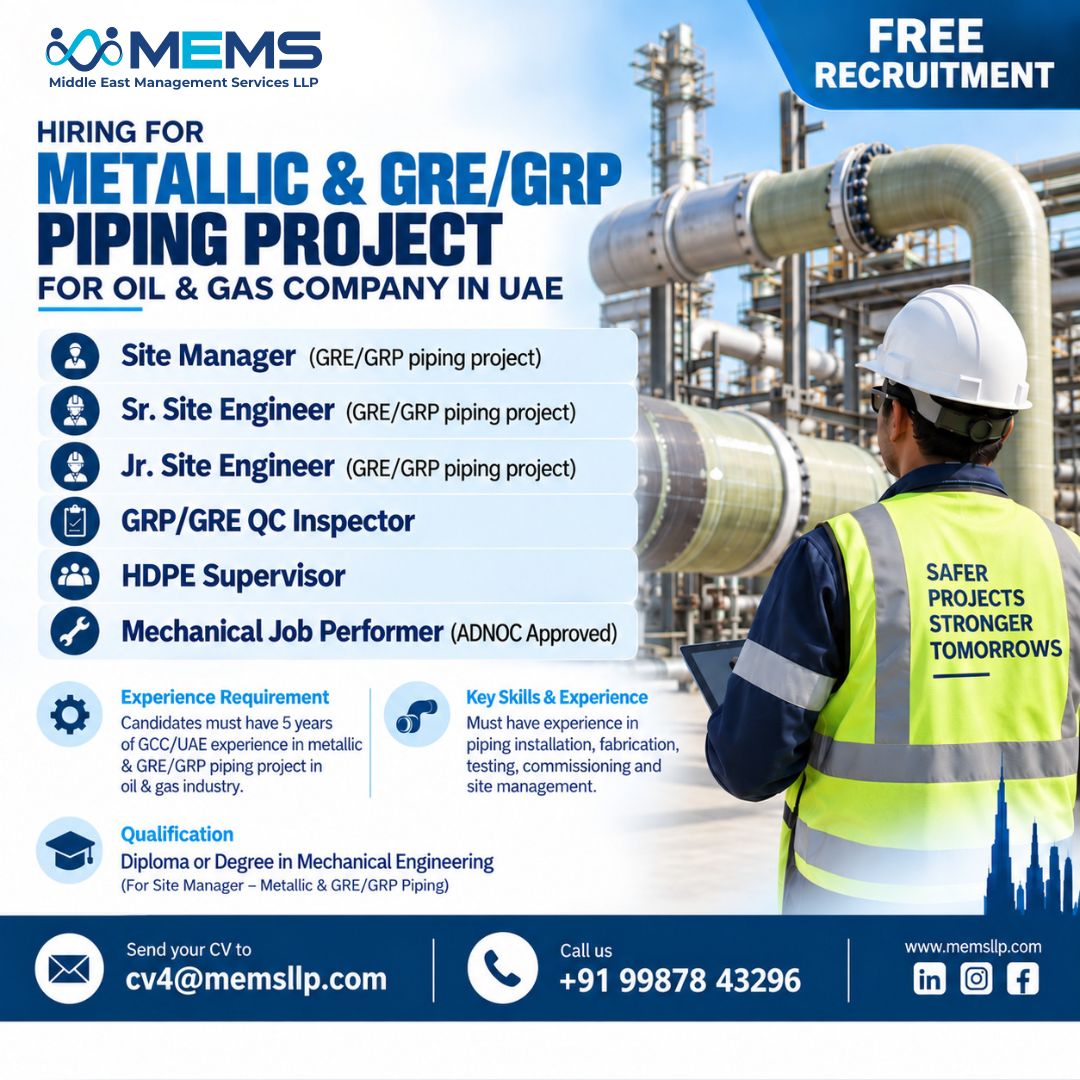 UAE OIL & GAS JOB OPPORTUNITIES