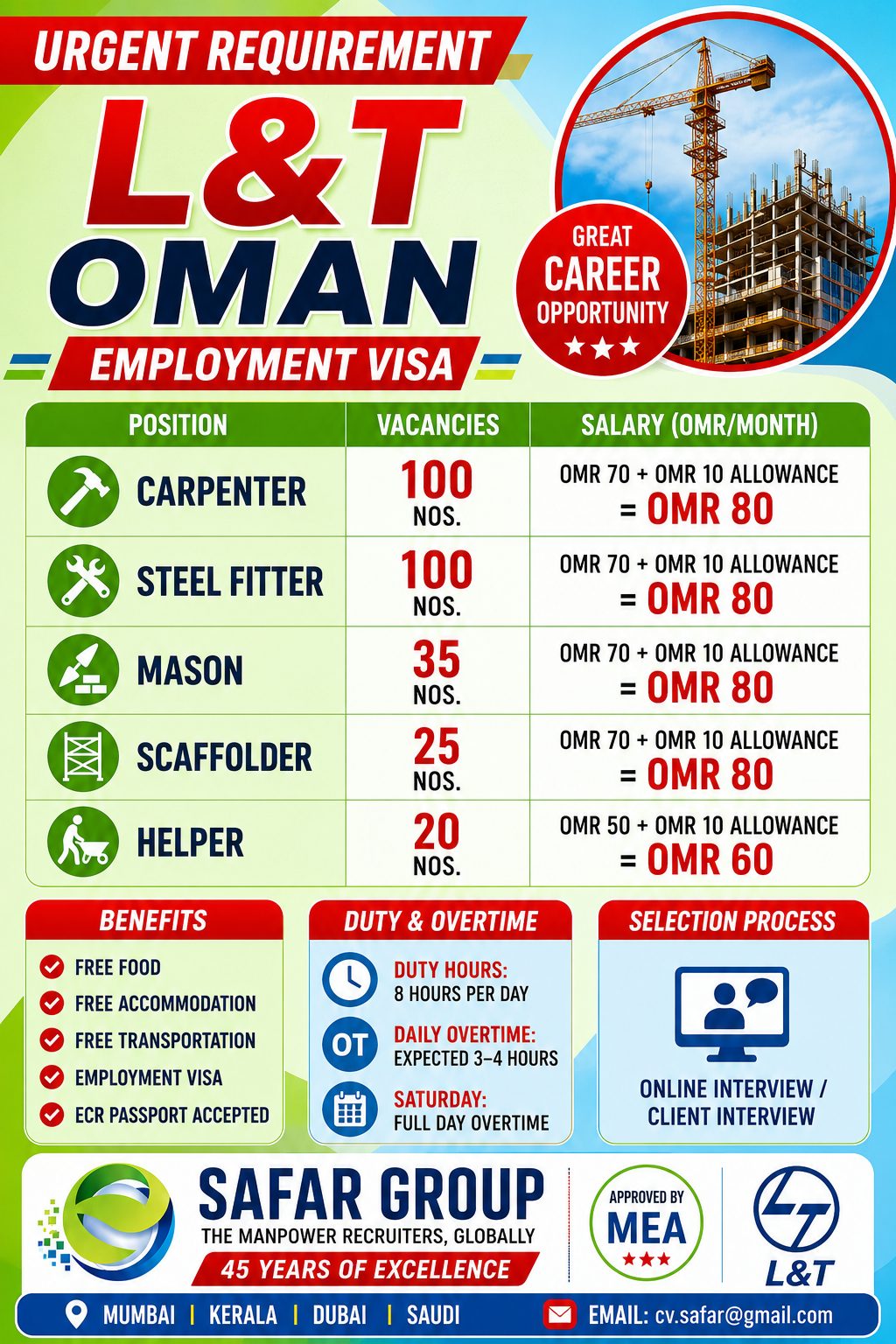 L&T Oman Employment Visa