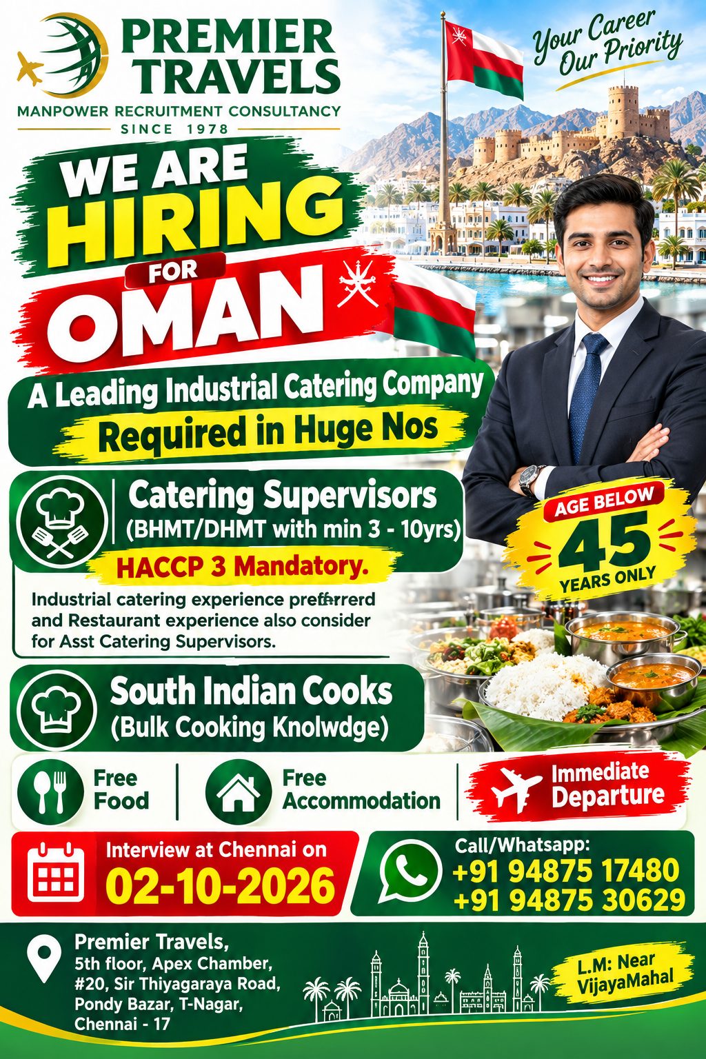Hiring Catering Supervisors