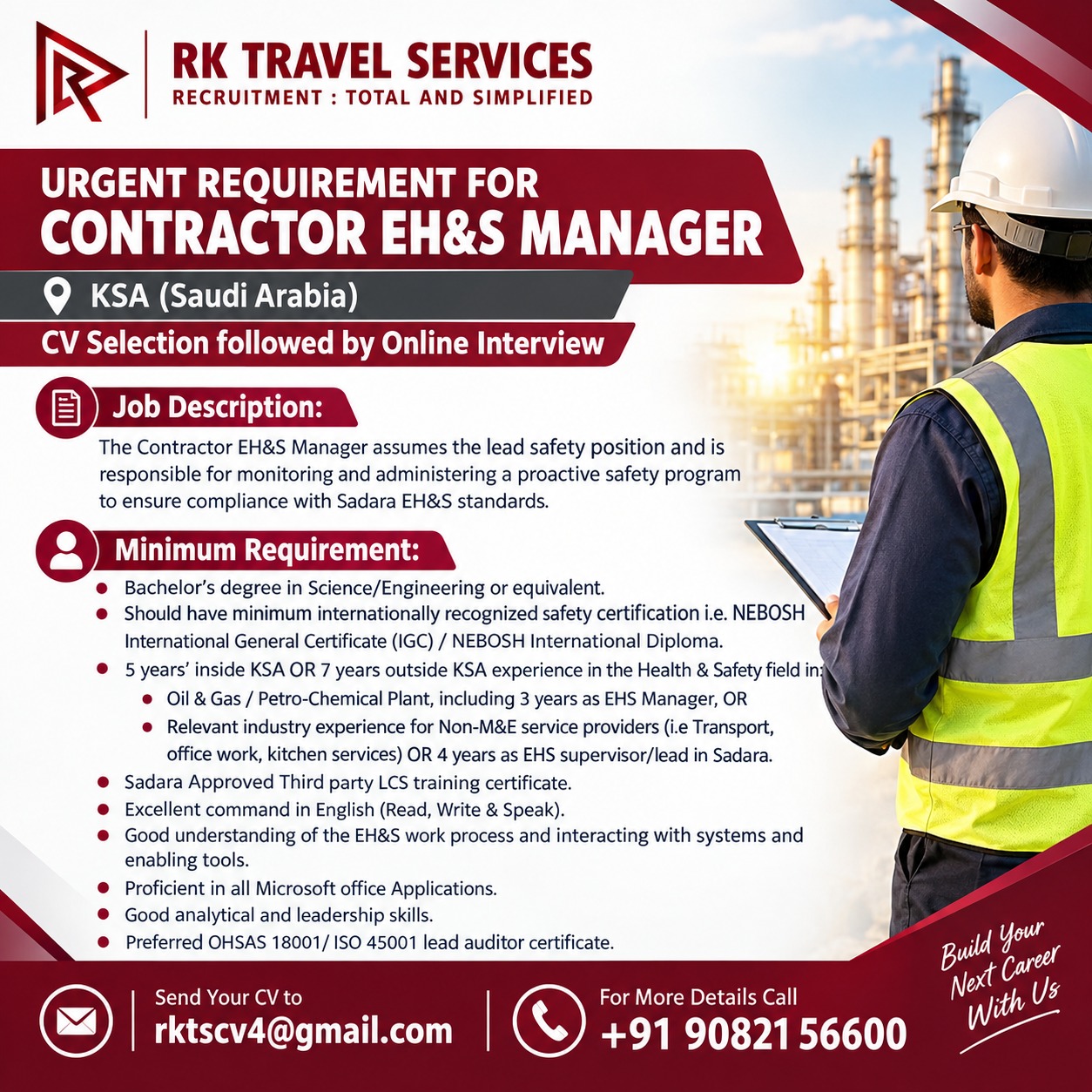 Contractor EH&S Manager