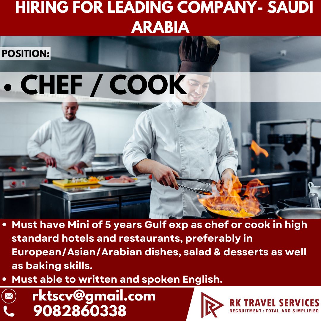 HIRING FOR LEADING Company- Saudi Arabia