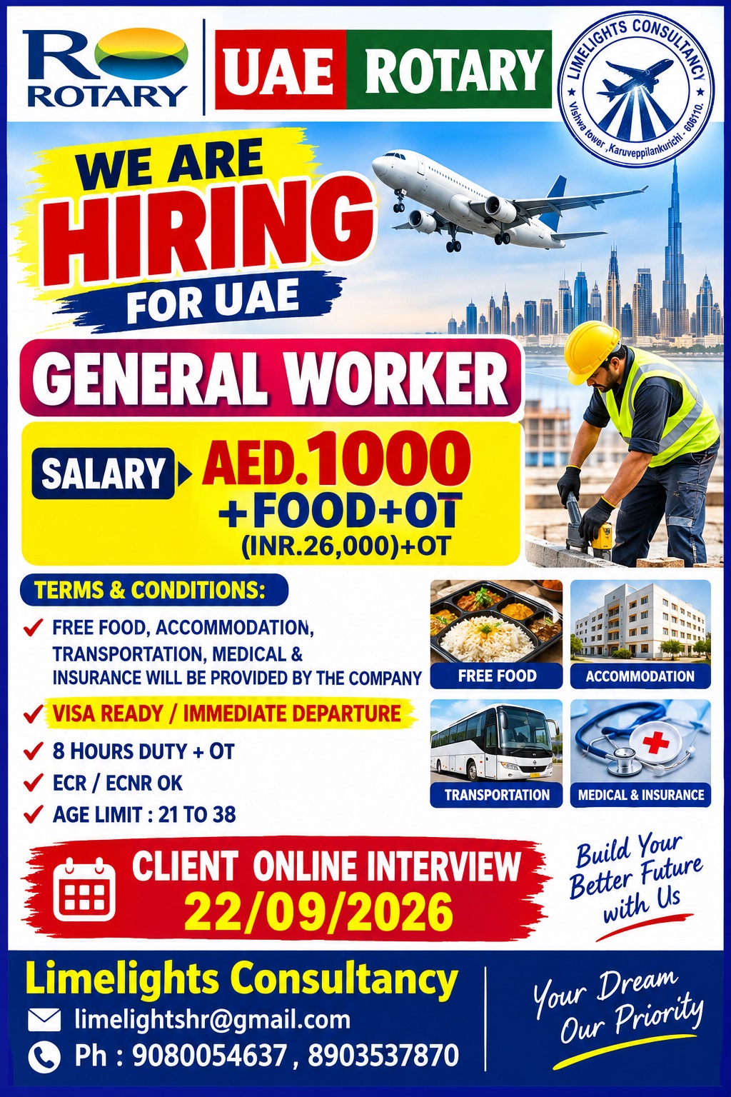General Worker — Limelights consultant, UAE, UAE
