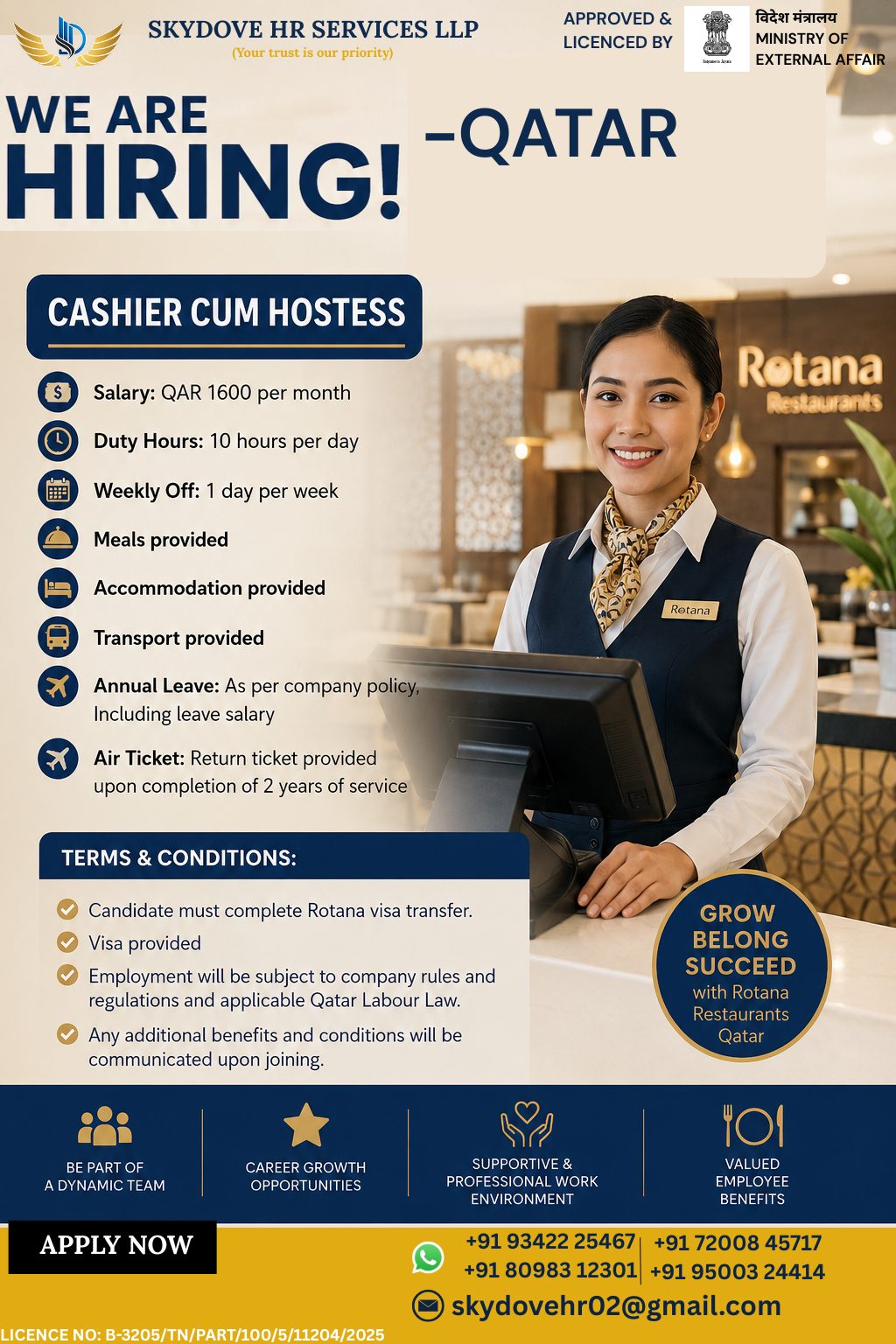 Cashier Cum Hostess