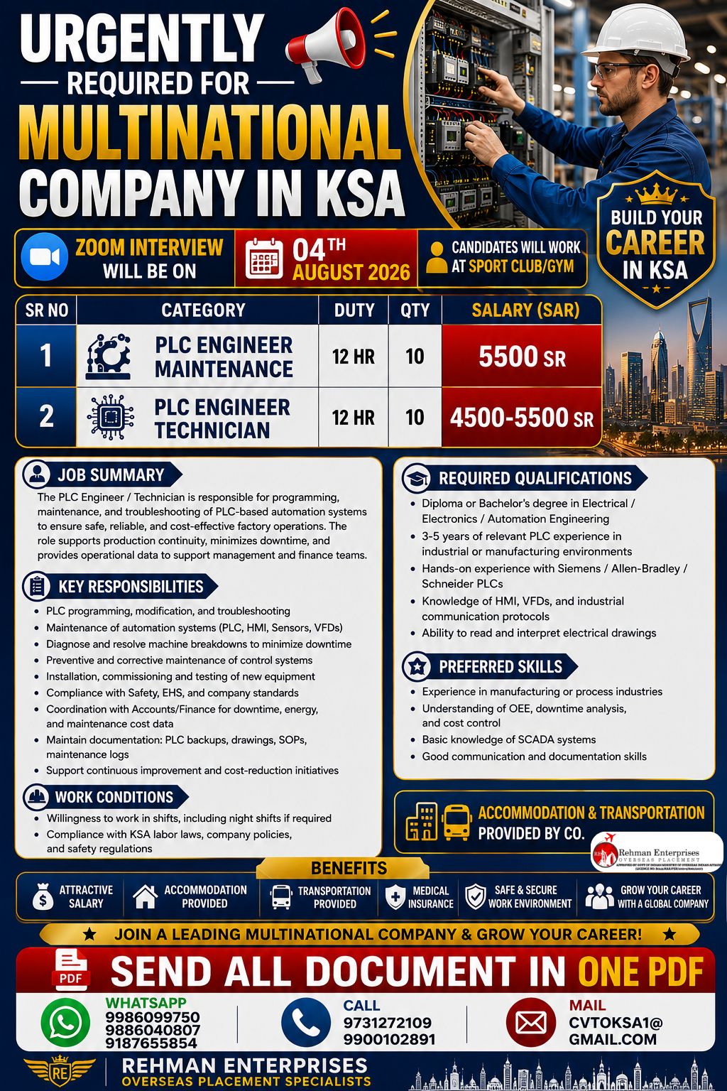 PLC Engineer Maintenance & Technician