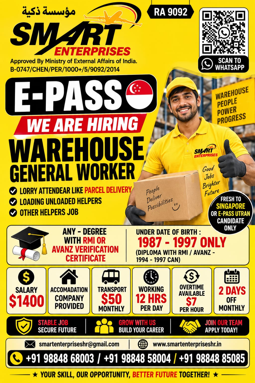 WAREHOUSE GENERAL WORKER - SINGAPORE