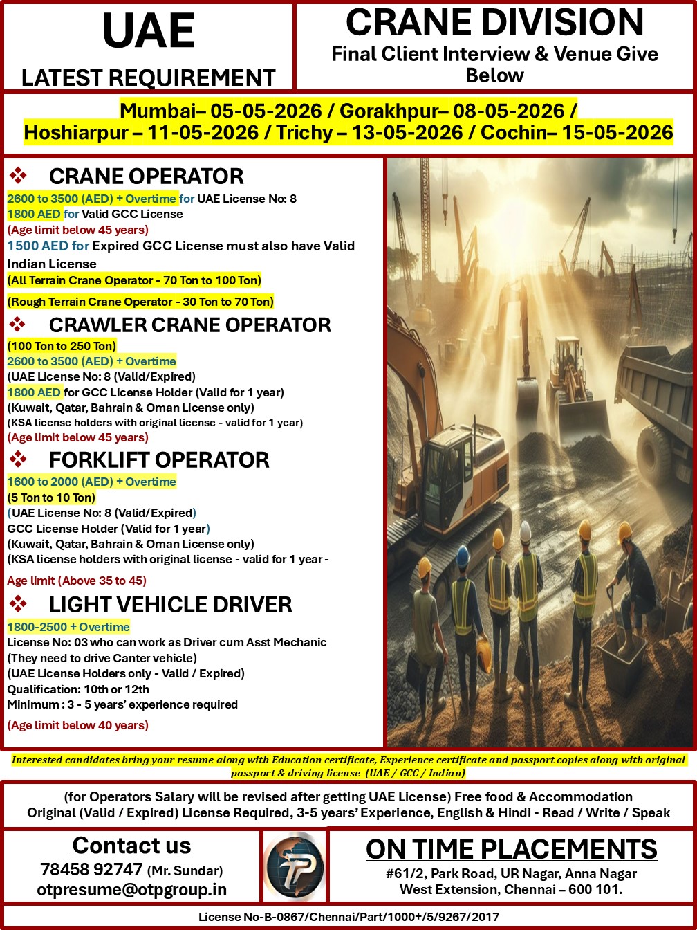 UAE Crane Division - Final Client Interview & Venue