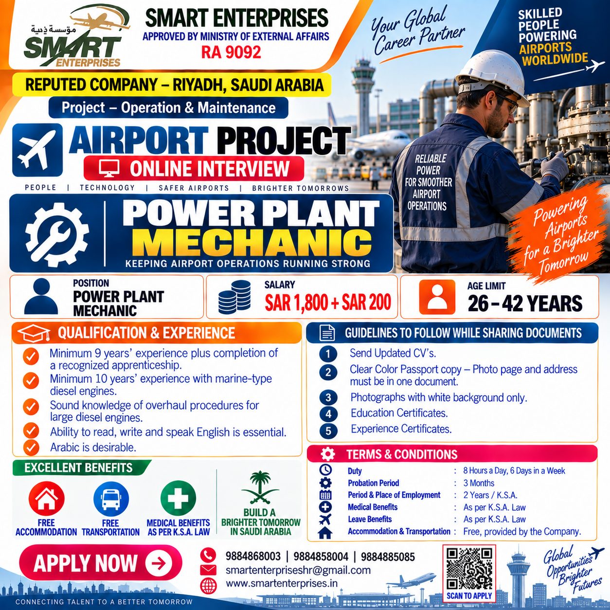 POWER PLANT MECHANIC SAUDI ARABIA