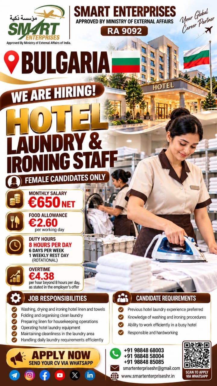 HOTEL LAUNDRY & IRONING STAFF