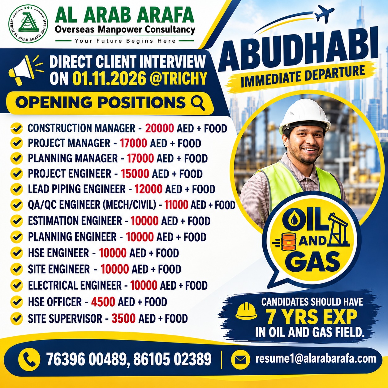 HSE OFFIER — Al Arab Arafa Consultancy Pvt LTD, UAE
