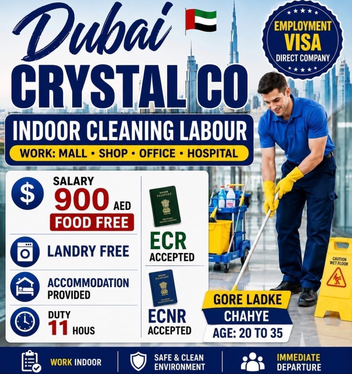 Indoor Cleaning Labour
