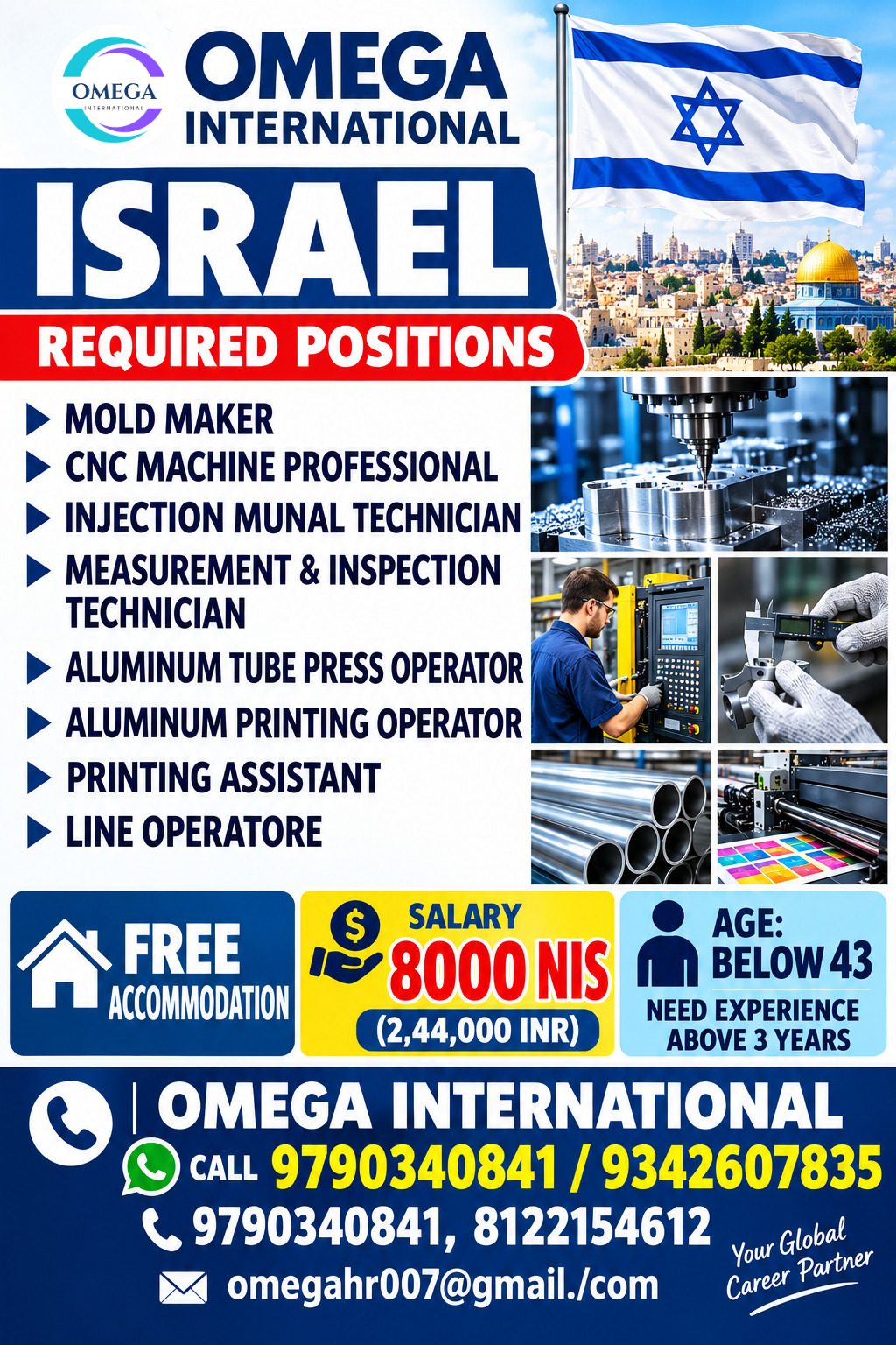 Multiple Manufacturing Positions - Israel