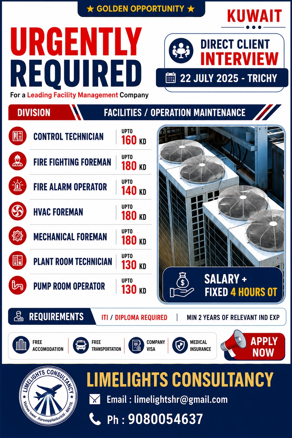 Facilities / Operation Maintenance Positions — Limelights consultant, Kuwait