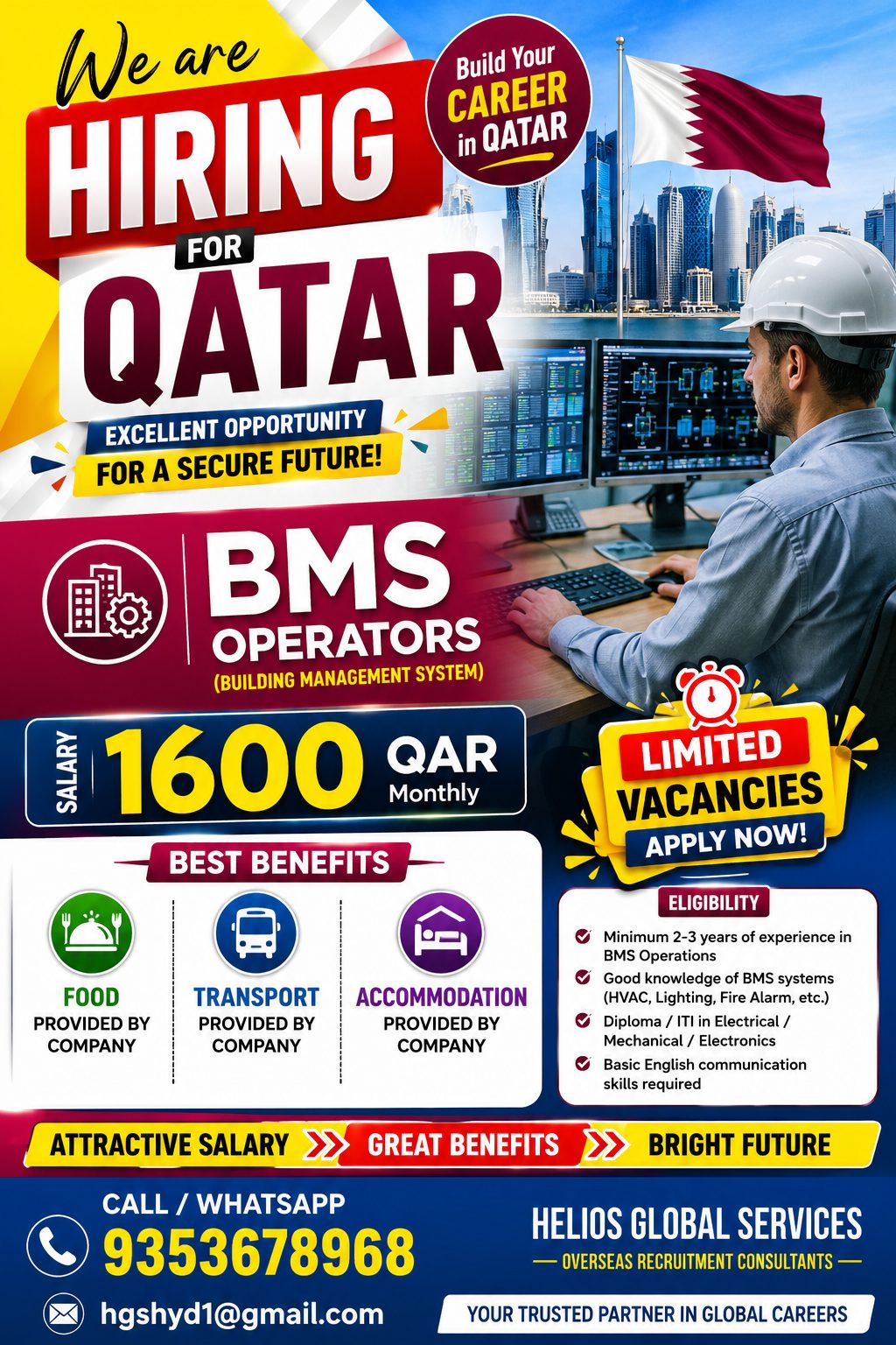 BMS OPERATORS  ( MUSLIMS,CRISTIANS APPLY)