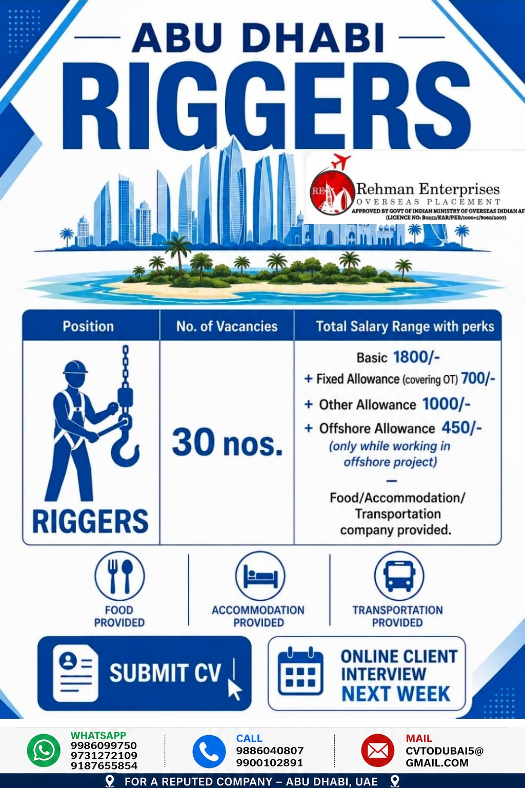 Abu Dhabi Riggers — Rehman Enterprises, United Arab Emirates, United Arab Emirates