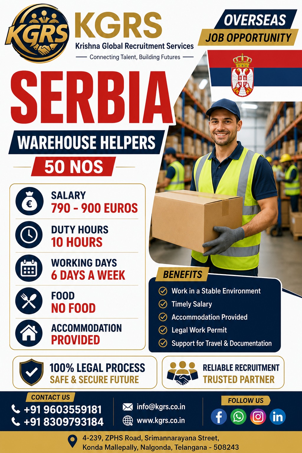 Warehouse Helpers — Krishna Global Recruitment Services, Serbia, Serbia