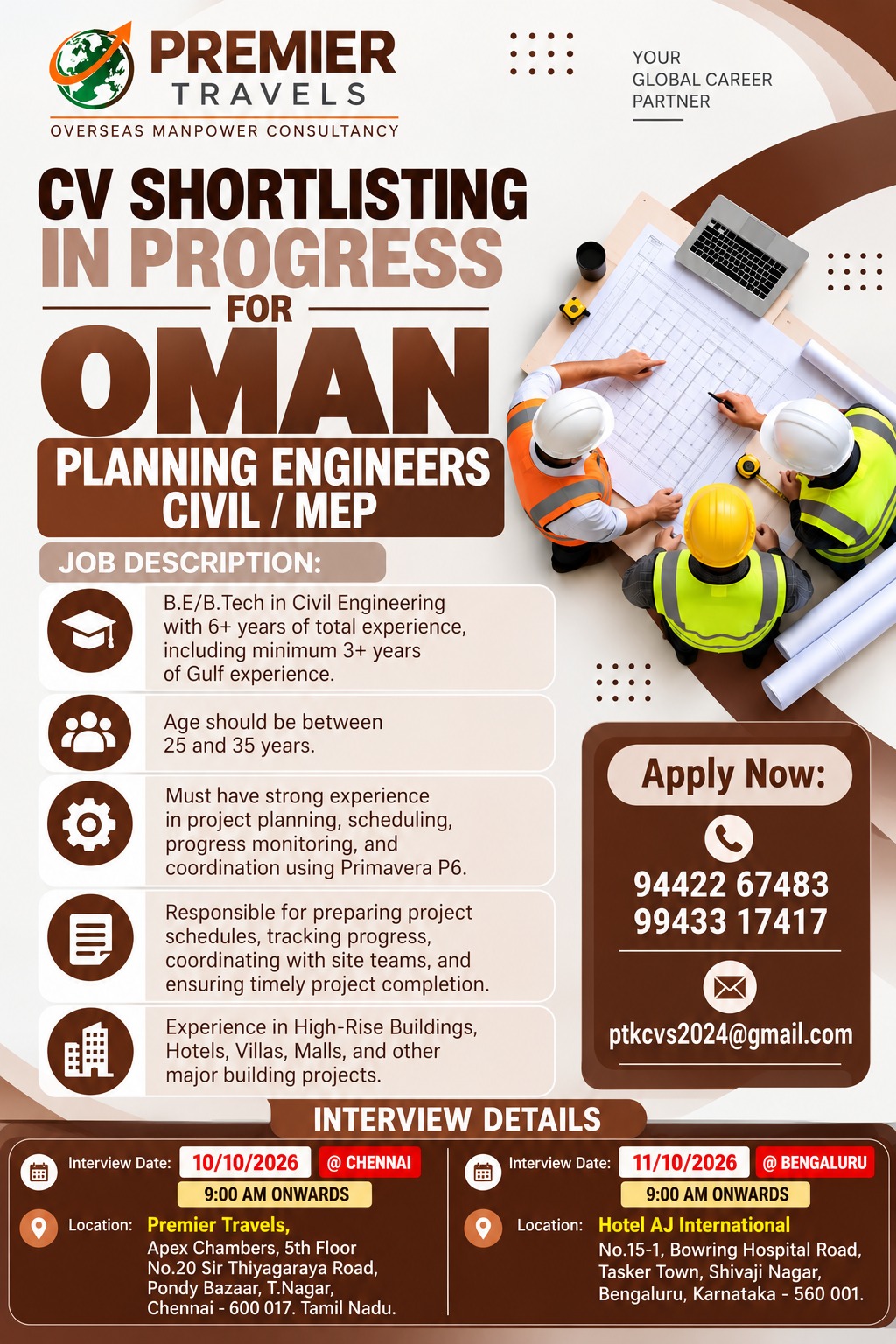 Planning Engineers Civil / MEP