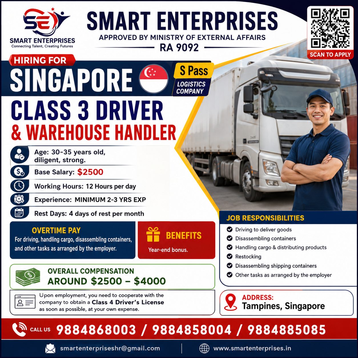 CLASS 3 DRIVER & WAREHOUSE HANDLER