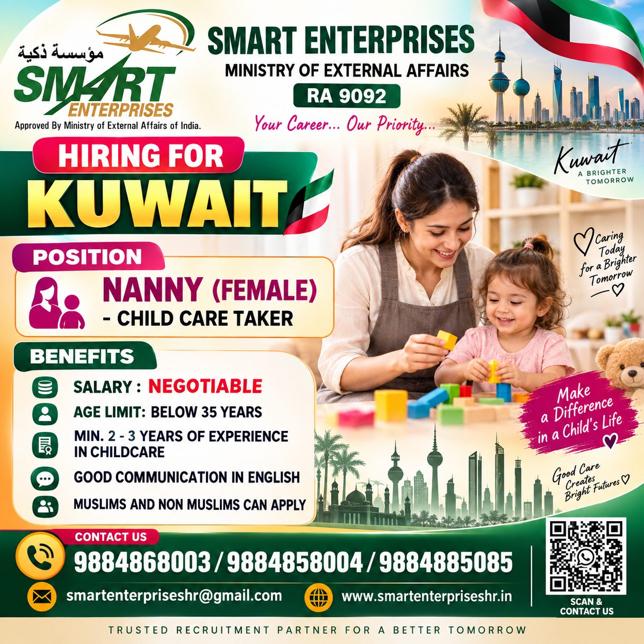 NANNY (FEMALE) - CHILD CARE TAKER