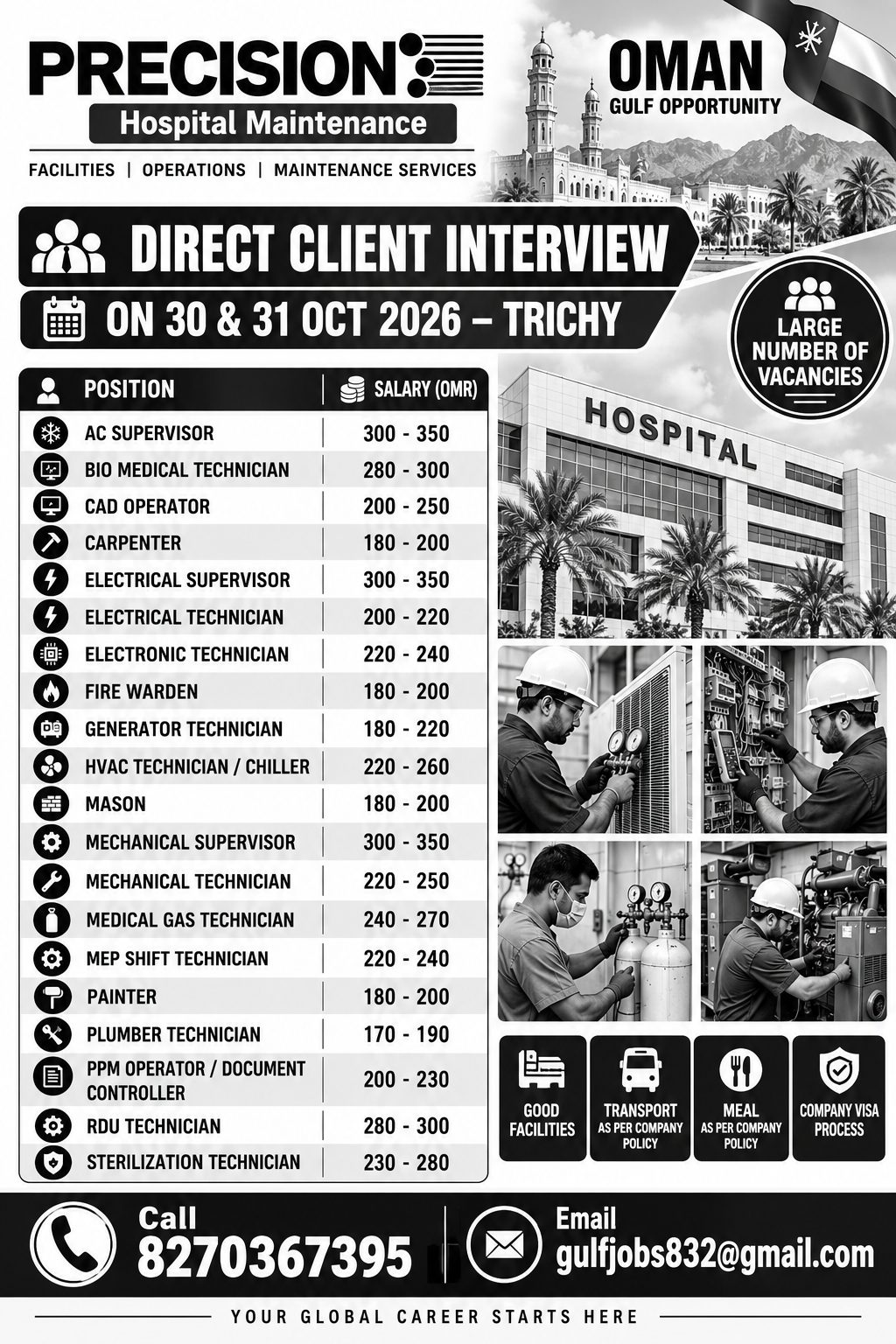 Hospital Maintenance - Multiple Positions......