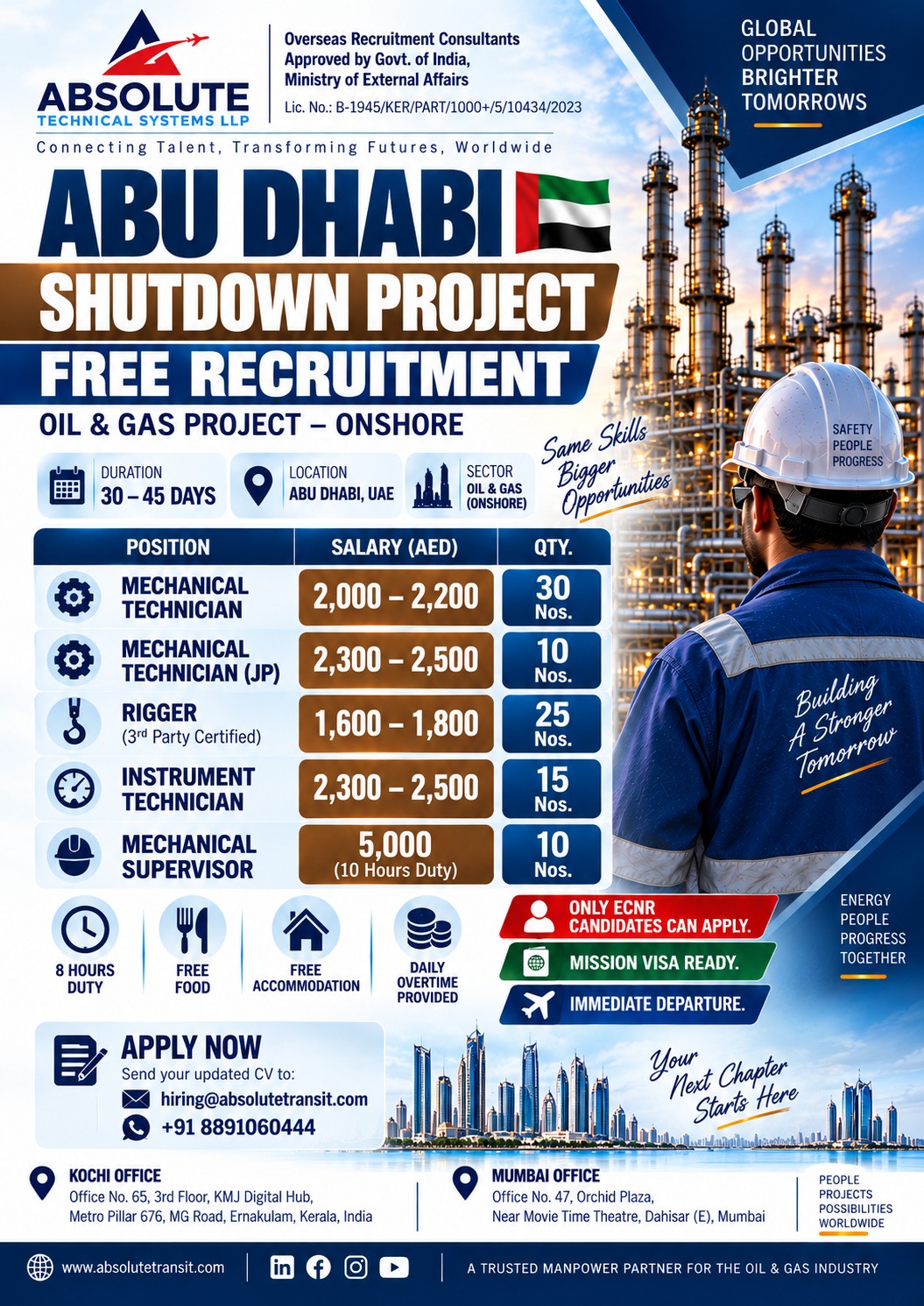Abu Dhabi Shutdown Project - Oil & Gas Project Onshore