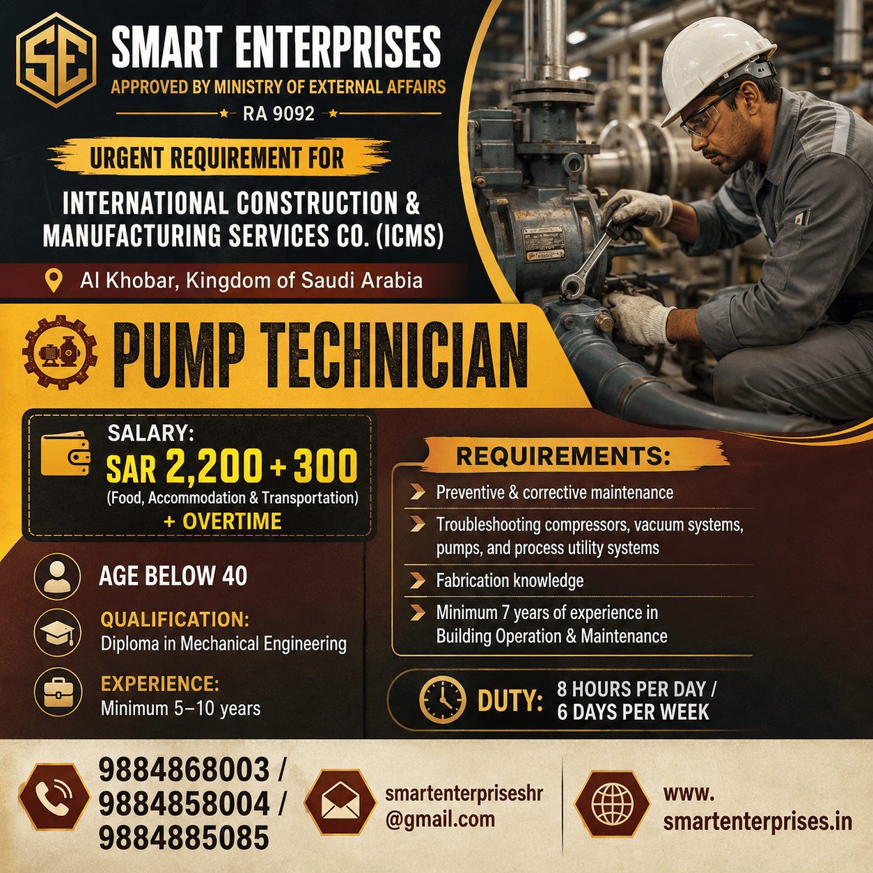 PUMP TECHNICIAN